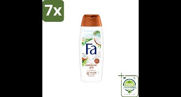 7 x Fa - Douchegel - Coconut Milk - Hydraterend & Kalmerend - Verzachtend - 250 ml - Grootverpakking - Douchegel - Kokosmelk - Hydraterend - Kalmerend - Verzachtend