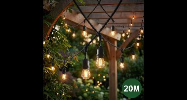 Feestverlichting prikkabel | 20x E27 Fitting | 20 Meter | Inclusief lampen