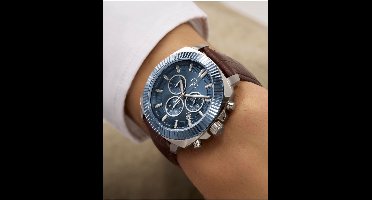 Gc Gc Flair Coussin Chronograph Watch Bruin Case: 100% Stainless Steel | Armband: 100% Leather 44 Z46004G7MF