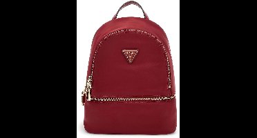 GUESS rugzak Follie Travel Small Backpack Rust Red donkerrood