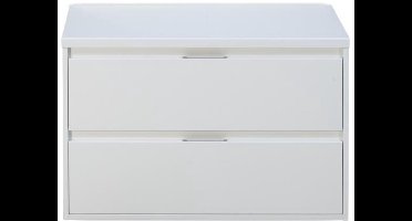 Porto Badmeubelset 90 cm - Wit Hoogglans - Wastafelbovenblad Wit Hoogglans