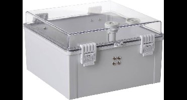 TRU COMPONENTS TC-PSC-30x30x18 Schakelkast 300 x 300 x 180 ABS, Polycarbonaat Lichtgrijs 1 stuk(s)