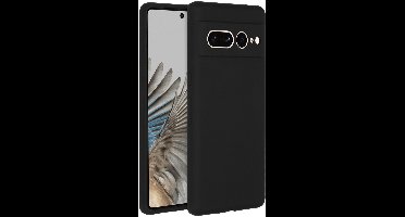 Accezz Hoesje - Geschikt voor Google Pixel 7 Pro - Liquid Silicone Backcover - Zwart