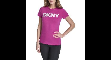 Dkny Exploded Logo T-shirt Met Korte Mouwen Roze XS Vrouw