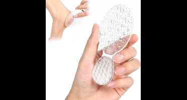 PULUZ 1 Stuks Achtvormige Voetvijl - Transparante Nanoglazen Dubbelzijdige Eeltverwijderaar - Multifunctionele Hand en Voet Huidverzorging - Met Opbergdoos