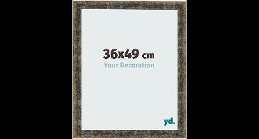 Your Decoration - Fotolijst 36x49 cm - MDF - Blauw Goud Gemeleerd - Pisa