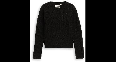 Tom Tailor Cropped gebreide trui met glitterlook