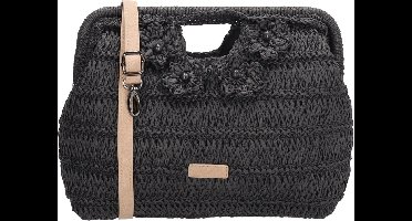 Beagles Amalfi Crossbodytas - Schoudertas - Handtas - Riet - Dames - Dames Tas - Zwart