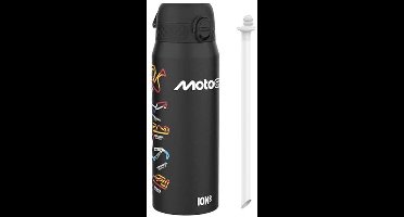 MotoGP Mix Sport Thermos Flask with Removable Straw, 750ml/24oz, Leakproof Vacuum Insulated Drinking Bottle, Easy To Open, Safe Closure, Dishwasher Safe, Flip Lid, Metal Bottle