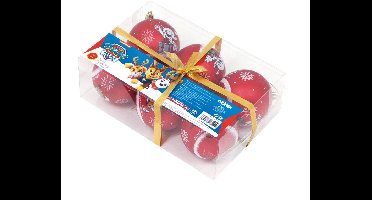 Kerstbal The Paw Patrol Friendship Rood 6 Stuks Plastic (Ø 8 cm)