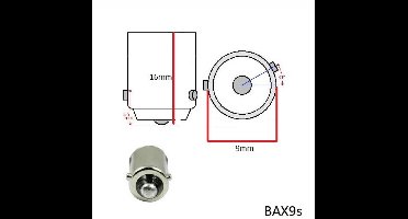 Bax9s 12V 6W Vicma-lamp voor motorfiets, scooter, auto, knipperlicht, nieuw