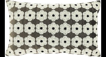 Unique Living Sierkussen Mona - Stof - Taupe - 50 x 30 x cm (BxHxD)