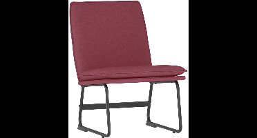 vidaXL - Loungestoel - 52x75x76 - cm - stof - wijnrood