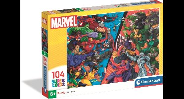 Clementoni - Kinderpuzzel - 104 Stukjes - Marvel Helden vs Schurken - Puzzel Vanaf 6 Jaar
