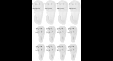 FX Tools - Haken Set - 12 Stuks - Beton Haken - Wit