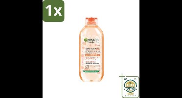 1 x Garnier - SkinActive - Micellair Reinigingswater - Milde Peeling - Alles-in-1 - 400 ml- Micellair Reinigingswater - Milde Peeling - Alles-in-1 Reiniger - Huid Reinigen - Exfoliatie