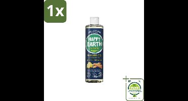 1 x Happy Earth – Douchegel – 100% Natuurlijk Men Protect – 300 ml - Douchegel Mannen - Natuurlijke Douchegel - Vegan Douchegel - Gezichtsreiniging - Haarreiniging