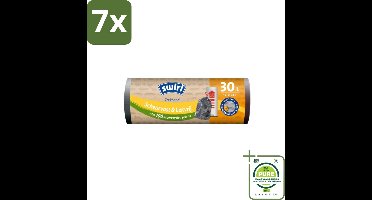 7 x Swirl – Afvalzakken – 30 L – Trekband – 12 zakken - Grootverpakking - Pedaalemmerzakken - Trekband - 30 Liter - Hygiëne - Huishoudelijk Afval