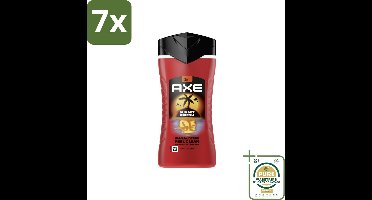 7 x Axe – Douchegel 3-in-1 – Sunset Fresh – 250 ml - Grootverpakking - 3-in-1 Douchegel - Lichaam - Gezicht - Haar - Frisheid