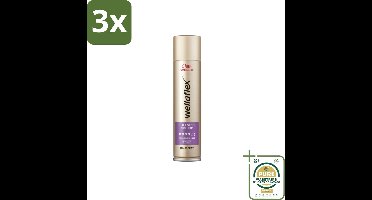 3 x Wella – Flex Fullness Volume Ultra Strong – Haarspray – 250 ml - Grootverpakking - Haarspray - Volume - Volle Haar - Haartype - Fixatie