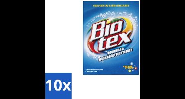 10 x Biotex – Waspoeder - Voorwas & Vlekverwijderaar – Actieve biologische enzymen – 720 g - Waspoeder Voorwas - Vlekverwijderaar - Enzymatische Was - Biologisch Waspoeder - Vlekverwijdering