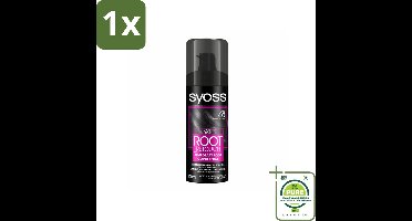 1 x SYOSS - Uitgroeispray Zwart - Uitgroeispray - Kleurbescherming - Directe Grijsdekking - Haaruitgroei Verbergen - Grijs Haar Camoufleren - Tijdelijke Haarkleur - Haarkleur Spray - Uitgroeispray
