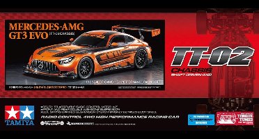 Tamiya Modelbouwpakket Auto - 58750 RC Auto - Mercedes-Amg GT3 Evo - TT-02 RC Plastic - 1:10 - Modelbouw