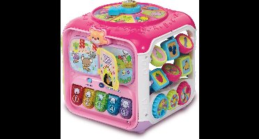 VTech Baby Activiteiten Kubus - Educatief Babyspeelgoed - Dieren, Cijfers en Kleuren - Cadeau - Van 9 tot 36 Maanden - Roze