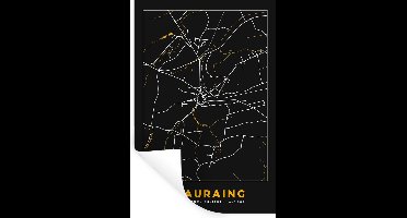 Muurstickers - Sticker Folie - Gold - Stadskaart - Beauraing - Plattegrond - Kaart - 20x30 cm - Plakfolie - Muurstickers Kinderkamer - Zelfklevend Behang - Zelfklevend behangpapier - Stickerfolie