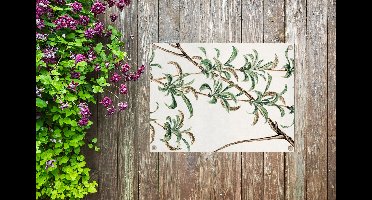 Tuin decoratie Japans - Jungle - Vintage - 40x30 cm - Tuindoek