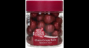 FunCakes Choco Crispy Balls - Glanzend Bordeaux - 130g - Eetbare Taartdecoratie - Taarttoppers - Chocolade Decoratie