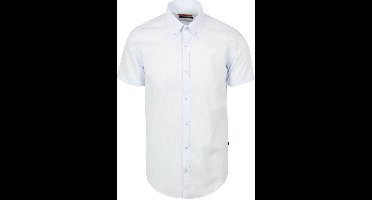 Suitable Korte Mouwen Overhemd Cotton Slub Lichtblauw - Maat M - Heren - Casual Shirt