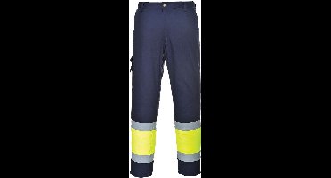 Portwest Hi-Vis Tweekleuren Combat Broek E049 - Geel/Marine - XXXL