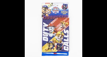 Paw Patrol Kraskaarten & Kleurplaten Set – 14x21 cm – 14 Afbeeldingen + Kraspen – Creatief Plezier voor Kinderen