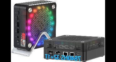 Mini Gaming PC – Mini Desktop – Compacte Computer – Mini PC – Mini Workstation – AMD Ryzen 7 7840HS 8-Core – 32GB DDR5 & 1TB PCIe 4.0 SSD – Radeon 780M 4K Triple Display – Stille Koeling – WiFi 6 & Dual 2.5G LAN