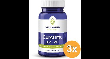 3x Vitakruid Curcuma C3-2X (95% Curcuminoïden) met Bioperine® (30 vega capsules)