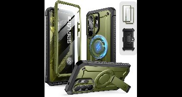 SUPCASE Unicorn Beetle Mag Pro - Hoesje Geschikt voor Samsung Galaxy S26 Ultra - Compatibel met MagSafe / Qi2 - Full Protect met Ingebouwde Screenprotector - Kickstand - Groen