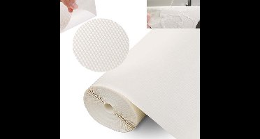 Antislip laadmat 45x300 cm - Waterdichte koelkastmat - Plankvoering voor in de keuken - Ladenvoering - Niet-klevende koelkastvoering - Slijtvast en duurzaam voor keukenkasten, planken en bestek (Beige wit)