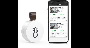 Bluetooth-thermometer, hygrometer, temperatuur-vochtigheidssensor met slimme sensor-app, mini-binnenthermometer met gegevensregistratie voor babykamer, kas, garage en kantoor