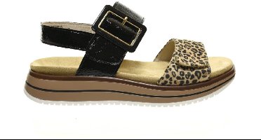 Zwart Lak Leopard Damessandalen Remonte maat 37