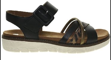 Zwarte Sandalen Leopard Comfort Remonte maat 40