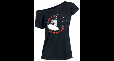 Mickey Mouse My Pre Coffee Face Dames T-shirt - zwart - XXL
