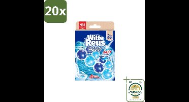 20 x Witte Reus Toiletblok Kracht Actief Oceaan 2 stuks per verpakking - Grootverpakking - Toiletblok - Reiniging - Oceaangeur - Anti-kalk - Kalkaanslag