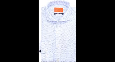Suitable Overhemd Jacquard Luxe Lichtblauw - Maat 43 - Heren - Casual Shirt