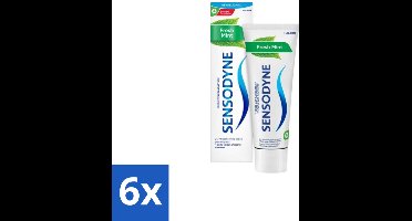6 x Sensodyne Tandpasta Fresh Mint 75 ml - Gevoelige Tanden - Tandpasta - Frisse Adem - Mondhygiëne - Gevoeligheid