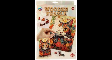 Houten Puzzel Kat - Unieke Vormen - 130st.