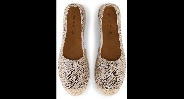 Tom Tailor - Platte espadrilles met dierenprint - Maat 36 - beige multi