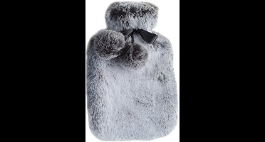 Cosy & Trendy kruik - grijs - 2L - pluche - warmwaterkruik - winter