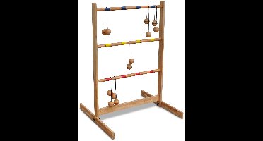 Bex Spin Ladder Original – Ladder Toss Werpspel – Houten Buitenspel Van Rubberhout – Inclusief 6 Touwballen – Complete Set – Vanaf 8 Jaar
