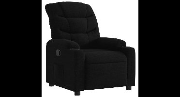 vidaXL - Fauteuil - verstelbaar - stof - zwart